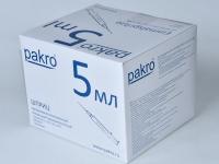 5 мл трехкомпонентный шприц Pakro, с иглой 0,7х40, 100 шт купить в Тольятти