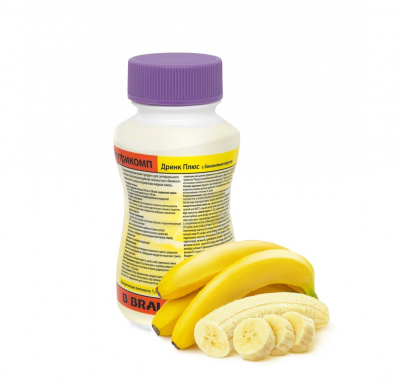 Нутрикомп Дринк Плюс банановый 200 мл. в пластиковой бутылке купить оптом в Тольятти
