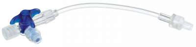 Кран 3-ходовой Дискофикс С с Сэйффлоу 360° синий линия 50 см купить оптом в Тольятти
